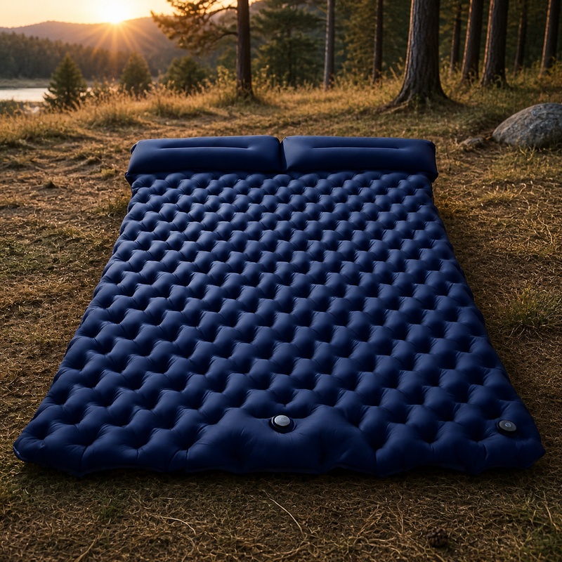 Outdoor Adventure Vehicles - Materasso Gonfiabile Doppio Portatile per Campeggio,