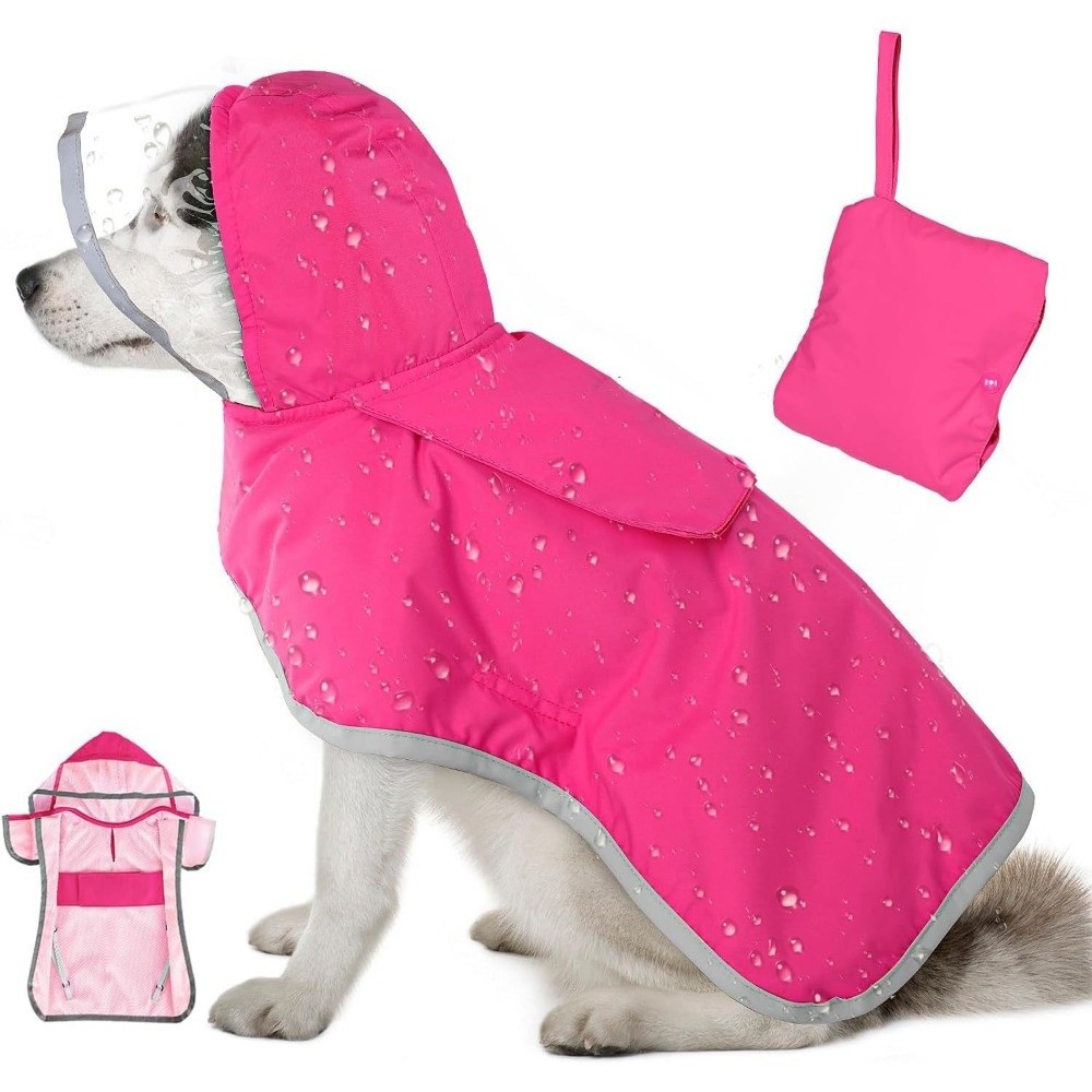 Outdoor Adventure Gear - Impermeabile per Cani con Cappuccio, Giacca