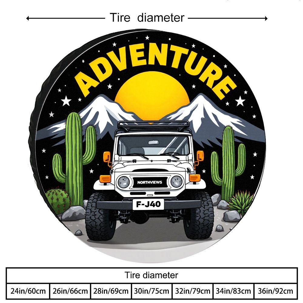 Outdoor Adventure Vehicles - Copriruota per Veicolo Fuoristrada FJ40, Protezione