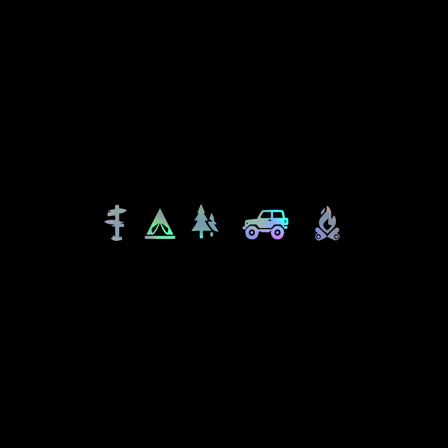 Outdoor Adventure Vehicles - Adesivo in vinile impermeabile con motivo