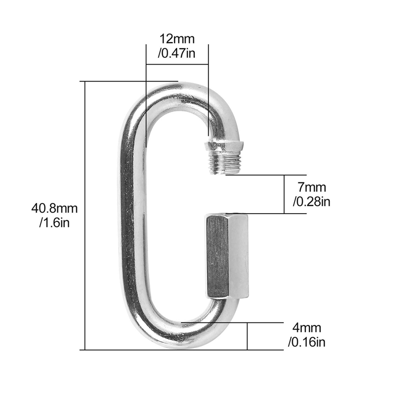 Connettore per catena in accia - Carabiner Locking D recensione e prezzo